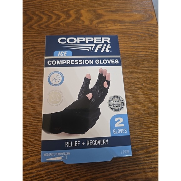 Copper Fit Accessories - Copper Fit Unisex‎ Hand Relief Compression Gloves Size S/M